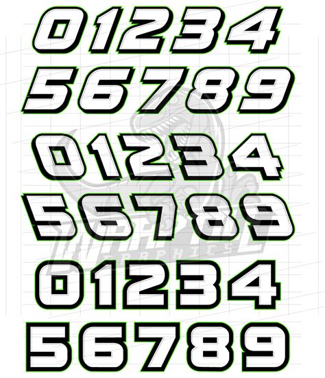 Racing Fonts Number Collection 23 Wraptile Shop