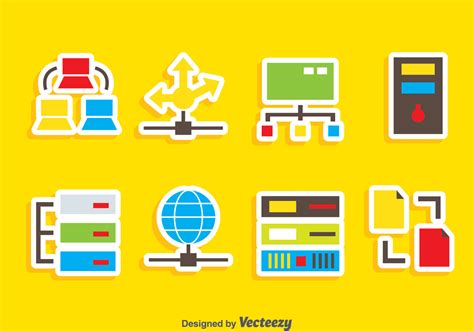 Computer Network Icons Vector 119514 Vector Art at Vecteezy