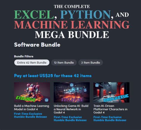 Humble Software Bundle The Complete Excel Python And Machine