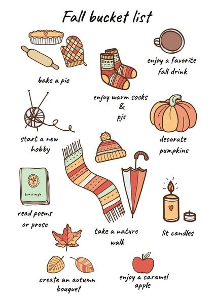 Cute Fall Bucket List Royalty Free Photos And Stock Images