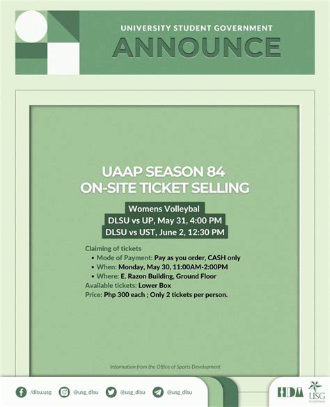 The Lasallian On Twitter Sports Osd S Ticket Selling For The Women S