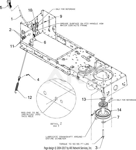 Troy Bilt Tb Hydro Tractor A Ks Parts Diagram For