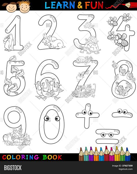 Numbers Cartoon Vector & Photo (Free Trial) | Bigstock