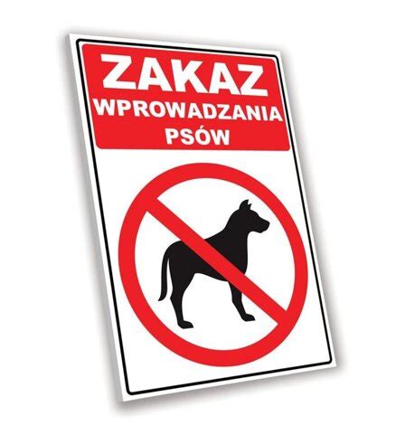 Tabliczka PCV Zakaz Wprowadzania Psów Matypodfotel pl