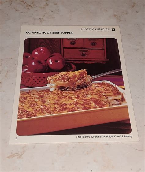 The Betty Crocker Recipe Card Library Replacement Cards Budget Casseroles 1971 Ebay