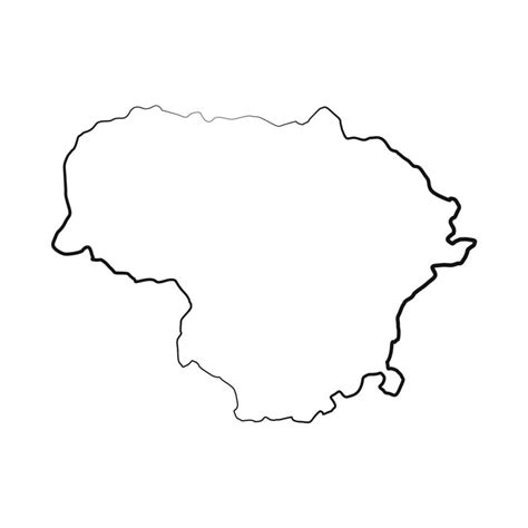 Lithuania Map On White Background 8388820 Vector Art At Vecteezy