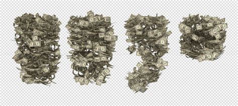 Cash Money USD Dollar Alphabets Letters Transparent Png