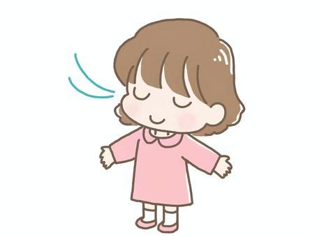 息を長く吐いて深呼吸をする女の子イラスト - No: 22687244／無料イラストなら「イラストAC」