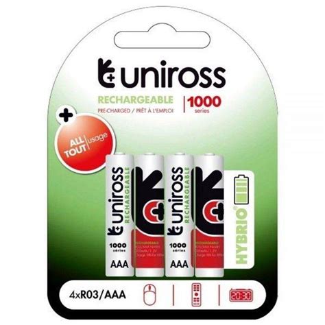 Uniross Aaa 1000 Hybrio Rechargeable Battery Waislamaa