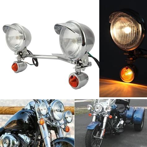 Passing Auxiliary Fog Lights Fit For Kawasaki Vulcan Classic Custom