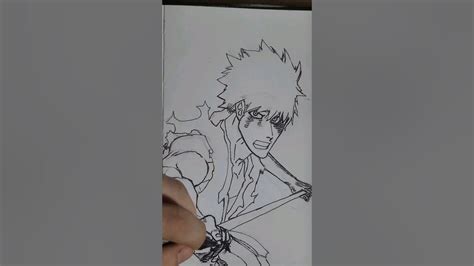 Zangetsu 🗡 Ichigo Bleach Anime Drawing Youtube