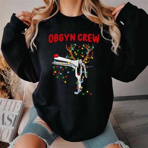 Christmas Reindeer Speculum Nurse Sweatshirt Funny Obgyn Nurse Shirt