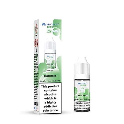 Hayati Pro Max Fresh Mint Nic Salt E Liquid For Vape Uk