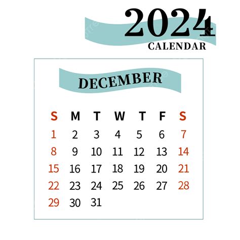 December 2024 Calendar Simple Calendar Two Thousand And Twenty Four