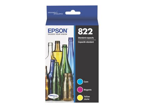 Epson T822 Durabrite Ultra Genuine Ink Standard Capacity Black And Color Cartridge Combo Pack