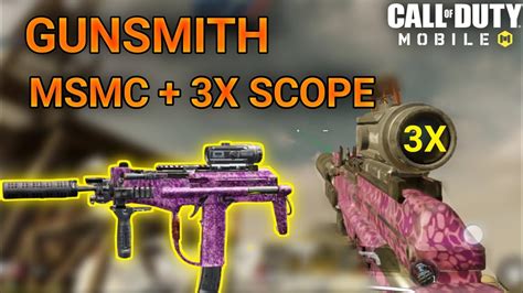 Cod Mobile Gunsmith Msmc Customization With X Scope In Cod Mobile