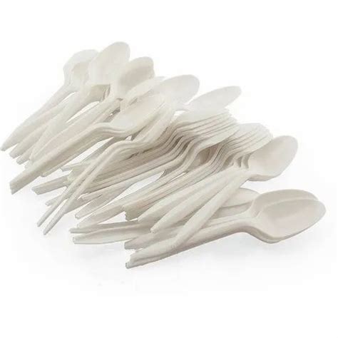 Pieces White Disposable Plastic Spoon For Event And Party Supplies