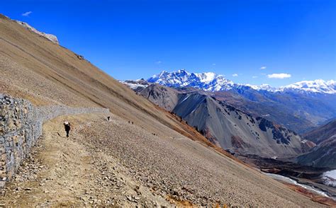 Landslide Area On The Way To Tillicho Lake Trail To Tilicho Lake