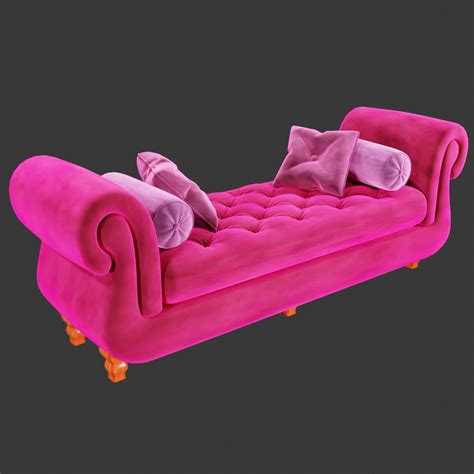 Chesterfield Long Sofa Bed FREE Sofas Models BlenderKit