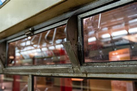 Vintage Subway Train Car In New York Transit Museum Located In Downtown