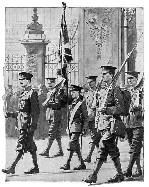 Prince Of Wales Parades With Grenadier Guards Ww1 14160762 Print