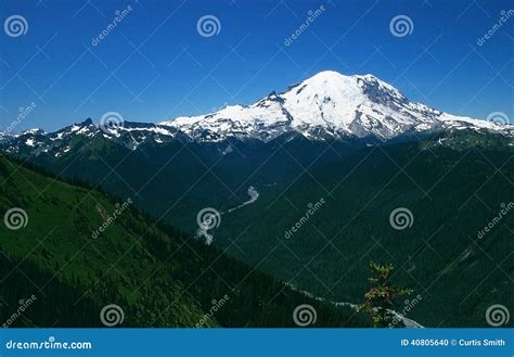 Scenic Mount Rainier In Washington State Stock Photo Image Of