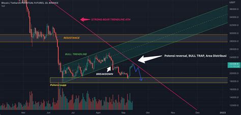 Potensi Btc Bearish Reversal Bull Trap Untuk Binance Btcusdtperp Oleh