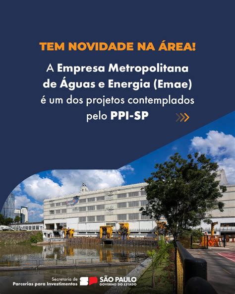 Governo De S Paulo On Twitter RT Spparcerias A Emae Atualmente