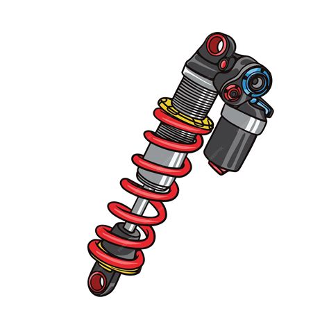 premium vector motorcycle part shock absorber