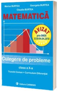 Matematica Clasa A X A Culegere De Probleme TC Cu CD Trunchi Comun