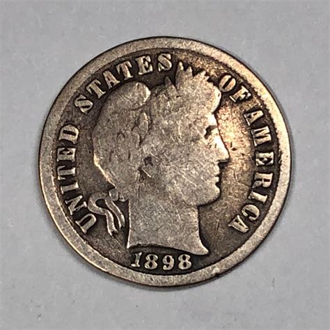 1898 Philadelphia Silver Barber Dime Property Room