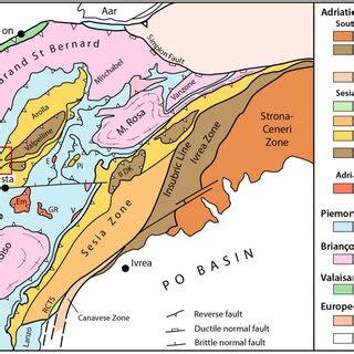 Simplified Structural Map Of The North Western Alps Modified After