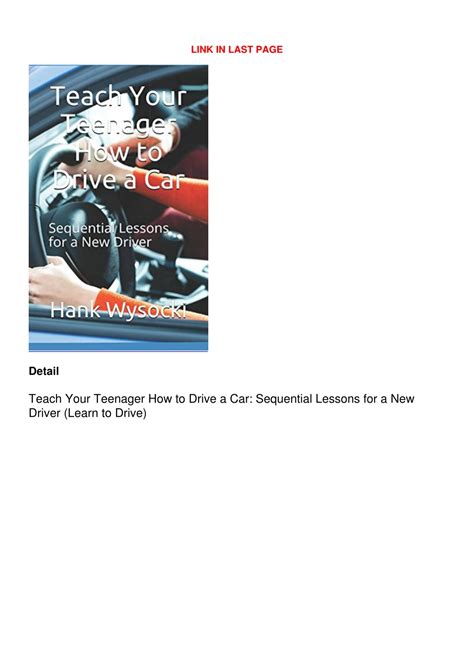 Ppt Pdfread Teach Your Teenager How To Drive A Car Sequential