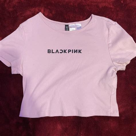 Blackpink Crop Top Plain Back Depop