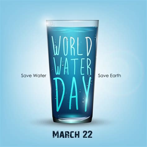 Premium Vector | World water day poster