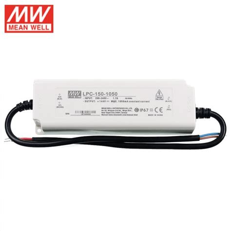 LPC 150 1050 MEAN WELL Switching Power Supply 1050mA 72 144V DC 150W