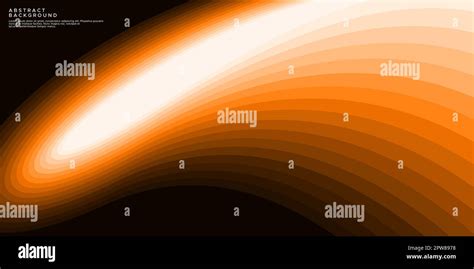 Colorful Orange Curves Layer Shades Abstract Background Modern Curvy