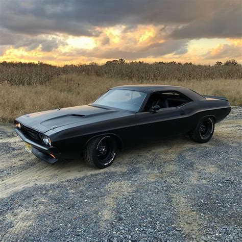 Classic Black Muscle Car