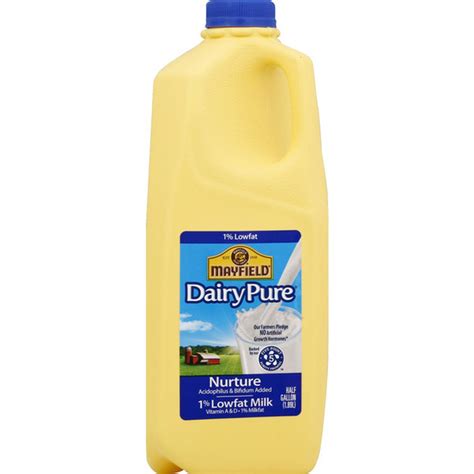 DairyPure Milk 1 Lowfat Nurture Half Gallon Plastic Jug 64 Oz