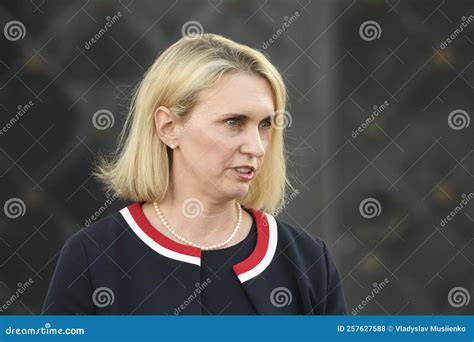 New US Ambassador To Ukraine Bridget Brink During A Press Conference At