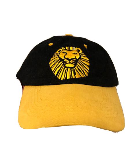 Vintage Lion King Hat Disney 90s Yellow Brim Gem