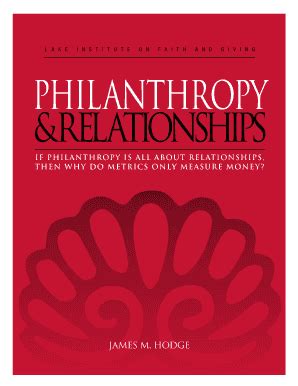 Fillable Online Philanthropy Iupui James M Hodge The Center On