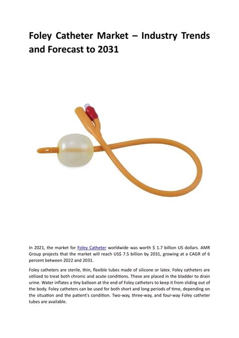 Ppt Foley Catheter Market Powerpoint Presentation Free Download Id