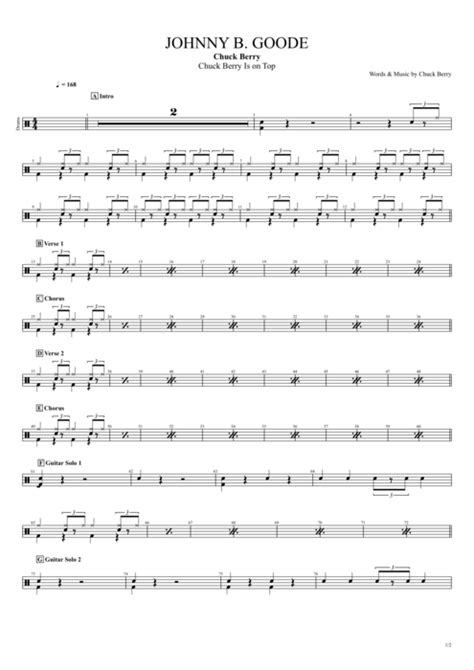 Johnny B Goode Tab By Chuck Berry Guitar Pro Full Score Mysongbook