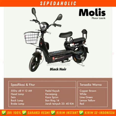 Sepeda Listrik Molis Electric E Bike 500 Watt Lazada Indonesia