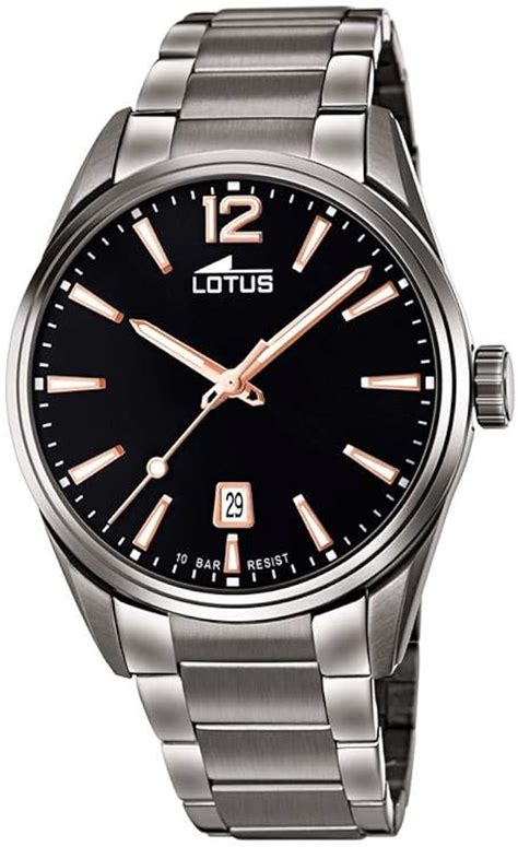 Lotus Mens Analogue Quartz Watch With Stainless Steel Strap