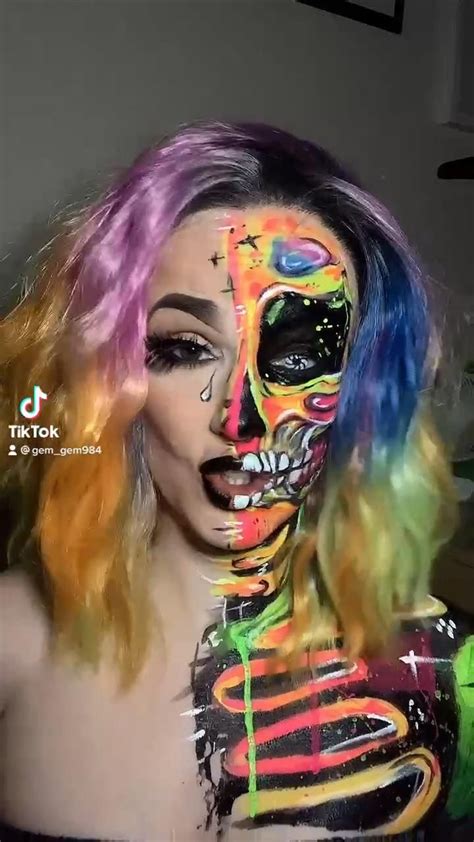 Makeup tik tok video in 2021 | Creative makeup, Clown makeup, Makeup art