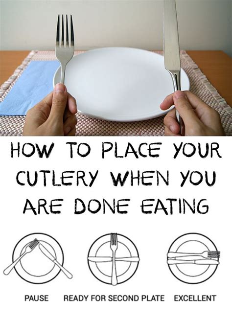 The Way You Place Your Cutlery When You Are Done Eating Can Transmit A