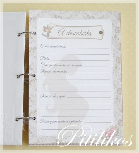 Diário E Álbum Da Gravidez Nude unissex Elo7