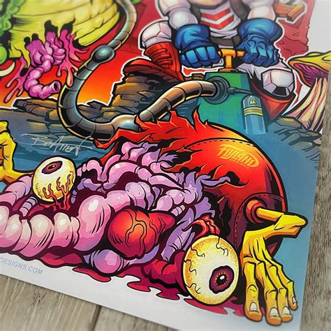 dig dug  art print flyland designs freelance illustration